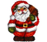 Orchidea - Latch Hook Cushion Kit - Santa Claus - Printed Canvas - 4.5 Count - for Adults - 4095