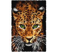 Orchidea - Latch Hook Rug Kit - Leopard - Printed Canvas - 4.5 Count - for Adults - 4164