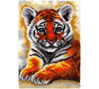 Orchidea - Latch Hook Rug Kit - Young Tiger - Printed Canvas - 4.5 Count - for Adults - 4121