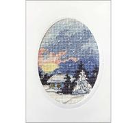Orchidea Moonlit Cottage Card Cross Stitch Kit