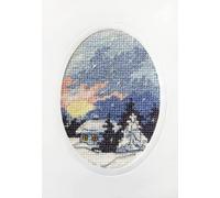 Orchidea Moonlit Cottage Card Cross Stitch Kit