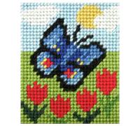 Orchidea Needlepoint Kit: My First Embroidery: Butterfly & Tulips Orchidea Multicolor