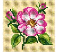 Orchidea Needlepoint Kit: My First Embroidery: Mini: Wild Rose