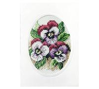 Orchidea Pansies Card Cross Stitch Kit