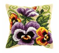 Orchidea Pansies Pillow Needlepoint Kit