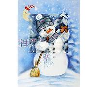 Orchidea Snowman Cross stitch Card Kit