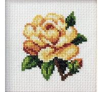 Orchidea Stamped Cross Stitch Kit - Yellow Rose