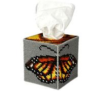 Orchidea - Tissue Box Cover - Needlepoint Kit - Butterfly - Plastic Canvas - 7 Count - for Adults - 5102