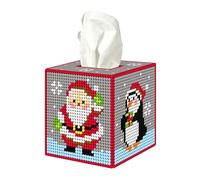 Orchidea - Tissue Box Cover - Needlepoint Kit - Christmas Pinguin - Plastic Canvas - 7 Count - for Adults - 5109