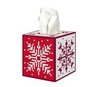 Orchidea - Tissue Box Cover - Needlepoint Kit - Christmas Star - Plastic Canvas - 7 Count - for Adults - 5110