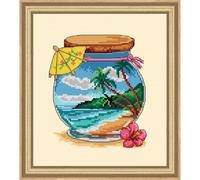 Orchidea Tropical Sea Vacation Memories Counted Cross Stitch Kit