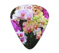 Orchids 12-Pack Guitar Picks Set â€“ Unique Single-Sided Printed Picks With Abs Material For Acoustic, Electric Guitars & Ukuleles