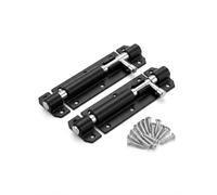 ORCHIDS 4-Inch Black Door Bolt Lock with Screws, Heavy-Duty Sliding Latch Door Bolt, Metal Security Slide Lock for Doors, Gates, Sheds, Bathrooms, Garages & Cabinets