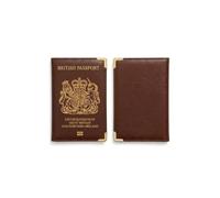ORCHIDS British Passport Wallet PU Leather Passport Holder Cover for Men and Women (Maroon)