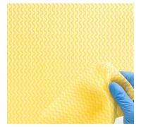 ORCHIDS Disposable Cleaning Cloths Pack of 50 - Blue J Cloths Non Woven Wipes - Multi Purpose Kitchen & Bathroom Cloth 42 x 35cm (Yellow)