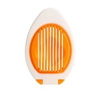 ORCHIDS Egg Slicer with Stainless Steel Wire - Multifunctional Heavy-Duty Egg Cutter for Boiled Eggs, Ham, Banana, Strawberries - Evenly Slices Every Time (Orange)