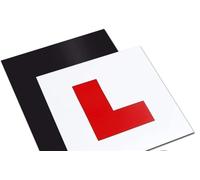 ORCHIDS Fully Magnetic Car L-Plates Red L Plate 2 Pack for Car Magnetic Extra Thick Strong Learner Plates, No Melting No Blow off Easy to Move without Scratching Painting off