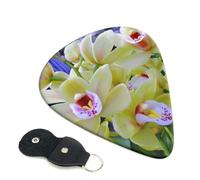 Orchids Guitar Picks 6-Pack - Pick Set (0.46mm / 0.71mm / 0.96mm) Suitable For Guitar And Ukulele Playing