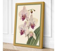 Orchids in Bloom Botanical Canvas Wall Art Print 18x12 Inch