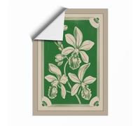 Orchids in Green Botanical Unframed Wall Art Print A2 (59.4×42cm), Wall Decor for Living Room, Bedroom, Office & Home, Art Gift