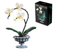 Orchids Mini Building Block Sets, Artificial Flowers Plant Building Block Toys Kits, Botanical Collection, Floral Brick Model, Home Kitchen Desk Decor, Gifts for Adults and Kids, 682 PCS