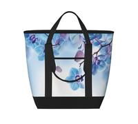 Orchids Natural Flowers,Lunch Bags Large Capacity Insulated Tote Bag For Women Men Work Picnic Travel