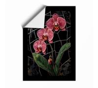 Orchids on Trellis Botanical Unframed Wall Art Print A3 (42×29.7cm), Wall Decor for Living Room, Bedroom, Office & Home, Art Gift