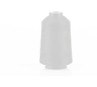 ORCHIDS Polyester Overlocking Sewing Thread Cones - 5000 Yards Each for Serger, Industrial & Domestic Machines - Strong, Low-Lint Thread in White, Black, Natural, Navy & Red (White)
