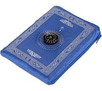 ORCHIDS Portable Travel Prayer Mat with Qibla Compass - Waterproof, Lightweight, Pocket Size - Ideal for Ramadan, Eid, Hajj, Umrah - 100x60cm(Blue)