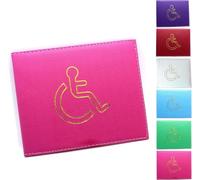 ORCHIDS Premium Blue PU Leather Disabled Parking Badge Holder for Cars (HOT Pink)