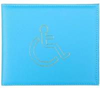 ORCHIDS Premium Blue PU Leather Disabled Parking Badge Holder for Cars (Light Blue)