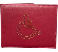 ORCHIDS Premium Blue PU Leather Disabled Parking Badge Holder for Cars (Maroon)