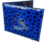 ORCHIDS Premium Blue PU Leather Disabled Parking Badge Holder for Cars (Polka Dot(Blue))
