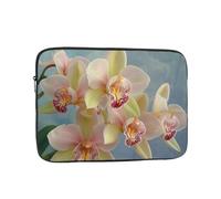 orchids Print Laptop Sleeve, Compact Portable Protection for 17 inch Devices, Pad Tablet, Work, Travel & Office Use