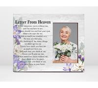 Orchroma Memorial Picture Frame, Letter from Heaven Memorial, 4x6 Photo Frame, 8x10 inches, Wooden Frame