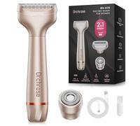 Orchrose Electric Razor for Women Body: Rechargeable Painless Electric Shaver for Bikini Face Body Legs Underarms - 3-in-1 Blade and Rotary Shaving Head