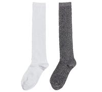 Orcle 2 Pairs Womens Sparkly Casual Retro Sox Piles Socks, One Size