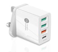 ORCO 36W USB C Wall Charger - 4 Port Charging Station with 20W Power Delivery & Quick Charge 3.0 - Universal Multi-Device Adapter for iPhone, iPad, Samsung Galaxy & Tablets - Travel Ready