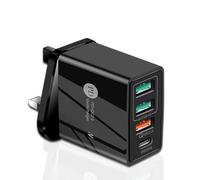 ORCO 36W USB C Wall Charger - 4 Port Charging Station with 20W Power Delivery & Quick Charge 3.0 - Universal Multi-Device Adapter for iPhone, iPad, Samsung Galaxy & Tablets - Travel Ready