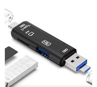 Orco 5-in-1 USB C Card Reader & USB 3.0 Hub Adapter, Type-C OTG Memory Card Reader for SD, Micro SD, SDXC, TF, Micro USB Smooth Reading, Compatible with MacBook Pro/Air, iPad Pro, Android, Galaxy & PC