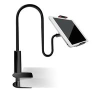 Orco Cell Phone Holder for Bed Desk Flexible Holder Gooseneck 360 Long Arm Clamp Bracket Mount Stand for iPhone 12 Mini, 12 Pro Max, 11 Pro, Xs XR X 8 7 6 Plus, Samsung S10 S9 S8, 4.7"-7.2" (Black)