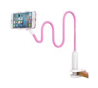 Orco Cell Phone Holder for Bed Desk Flexible Holder Gooseneck 360 Long Arm Clamp Bracket Mount Stand for iPhone 12 Mini, 12 Pro Max, 11 Pro, Xs XR X 8 7 6 Plus, Samsung S10 S9 S8, 4.7"-7.2" (Pink)