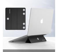 Orco Multifunctional Magnetic Laptop Stand - Ultra-Thin Foldable PU Leather Invisible Riser for 11-17” MacBook & Tablets - Ergonomic 15° Angle, Portable Mouse Pad & Cooling Bracket - Anti-Slip