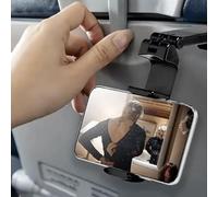 Orco Phone Stand Universal Mount Phone Holder 360 Degree Rotating Adjustable Phone Clamp Compatible with iPhone Android Phones Portable Phone Mount for Airplane Trays Desk Bed Cabinet (Black)
