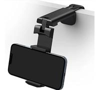 Orco Universal Airplane Phone Holder Mount - 360° Rotating Travel Essential for Flying, Desk & Kitchen - Adjustable Folding Cell Phone Stand for iPhone 15 14 13, Samsung & Android Devices - Black