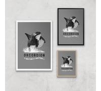 Orcordion Giclee Art Print - A4 - Wooden Frame