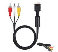 OrcoW 6Ft AV Cable for PS1 PS2 PS3, AV to RCA Cable Composite lead Audio HD Video TV Cord Compatible with PS 1/2/3（1.8M/6Ft ）