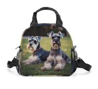 OrcoW Adult Schnauzer Dogs Pack Lunch Bag Insulated Lunch Box Leakproof Cooler Bag with Adjustable Shoulder Strap