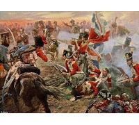 ORCOW Battle Waterloo Art Posters, Realism Oil Painting Fashion Posters, Canvas Painting Wall Art Pictures Prints, Poster Parents Give Kids Birthday 40X50Cm