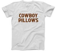 OrcoW Cowboy Pillows Cowgirls Southern Western Funny Country Music T-Shirt Graphic Tees for Women Men Unisex (M) White